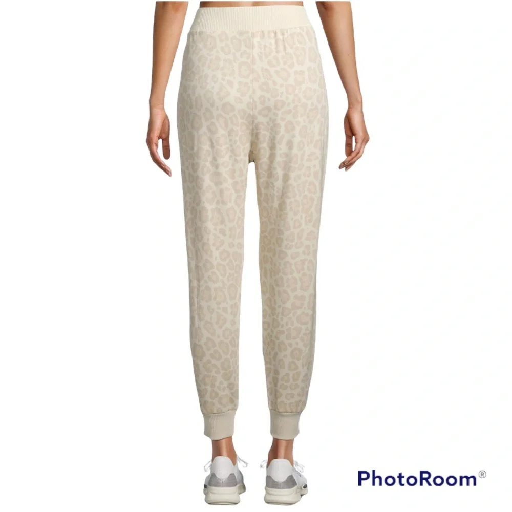 NWT Splendid Joggers, Size XL, Light Beige with Leopard Print - Picture 2 of 13